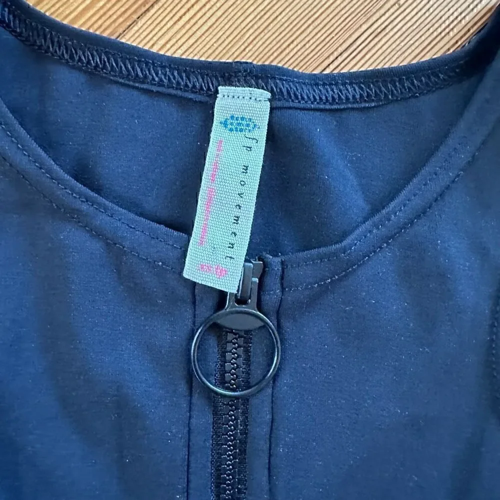 Free People FP Movement Zip Up Crop Top Size XS